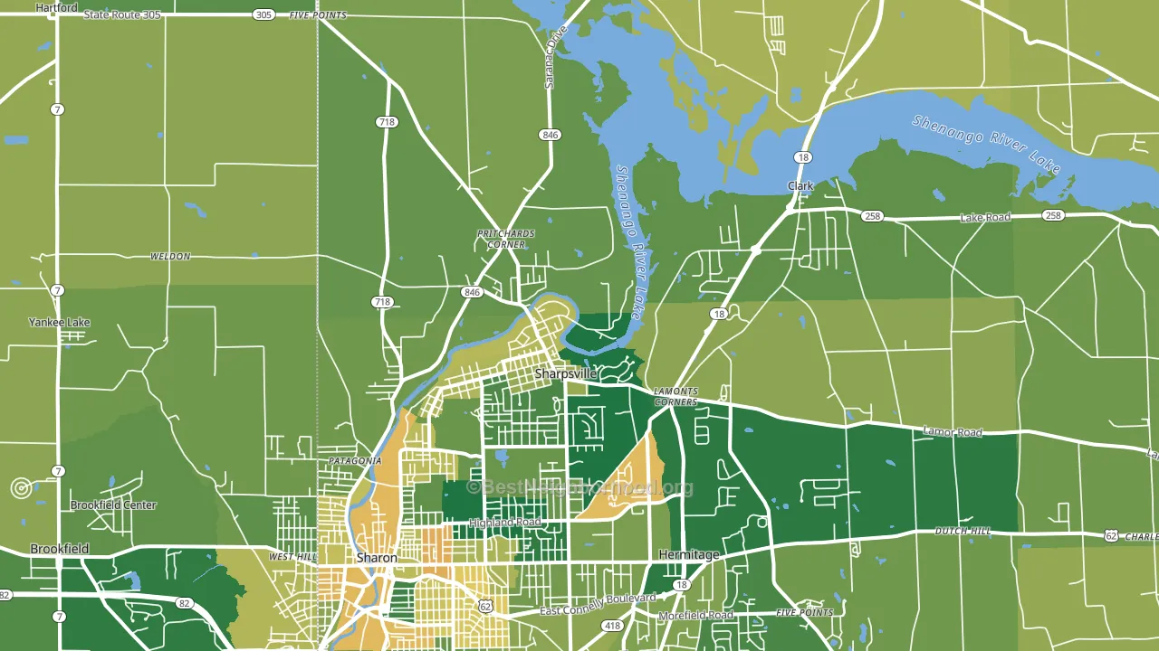 16150, PA block-group voter-turnout map