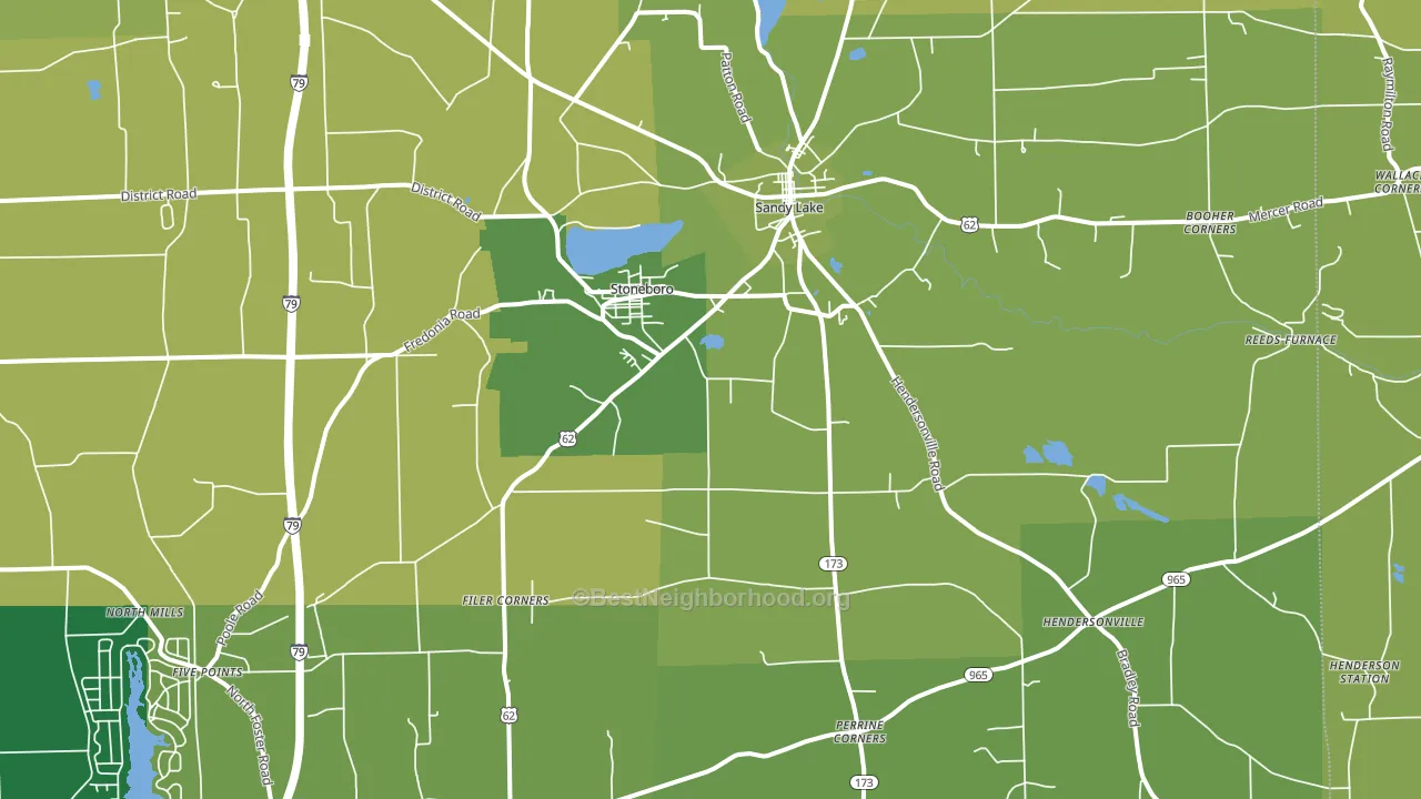 16153, PA block-group voter-turnout map