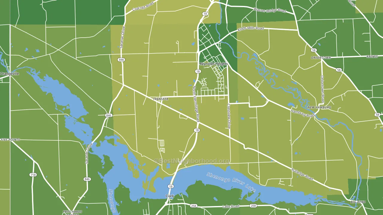 16154, PA block-group voter-turnout map
