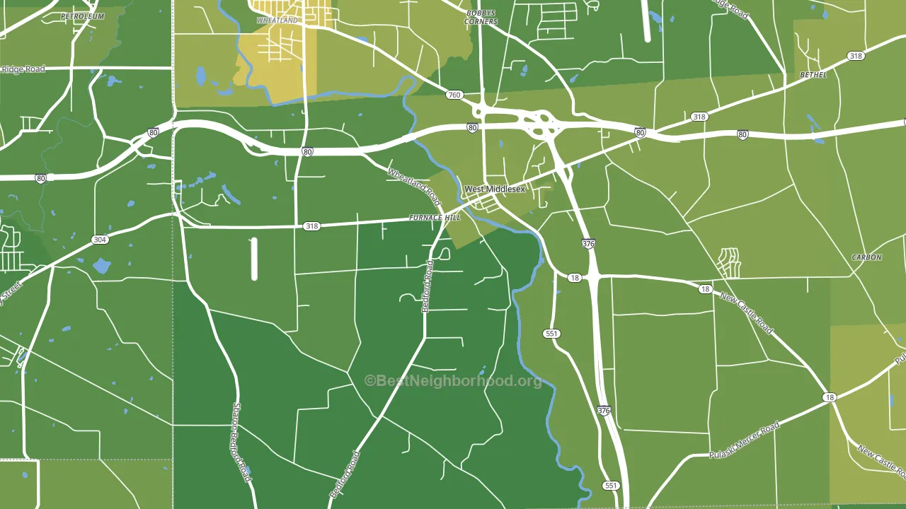 16159, PA block-group voter-turnout map