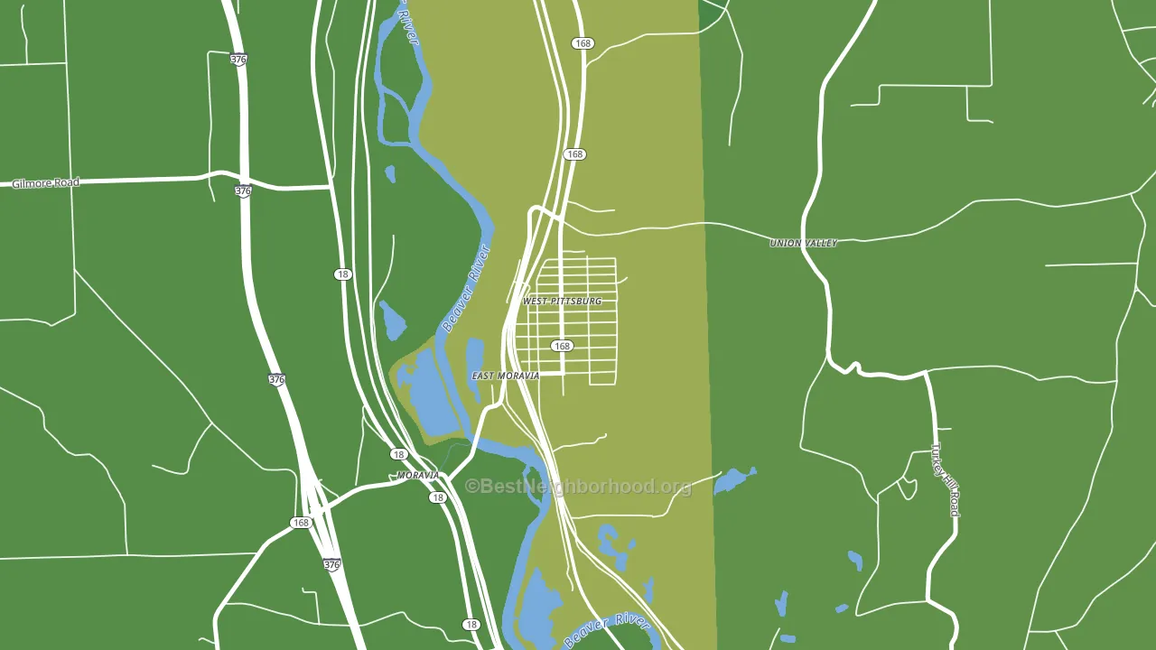 16160, PA block-group voter-turnout map