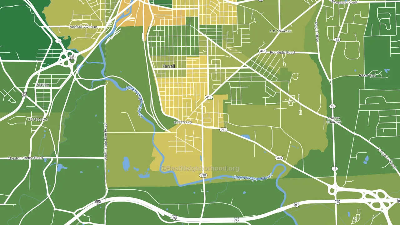 16161, PA block-group voter-turnout map