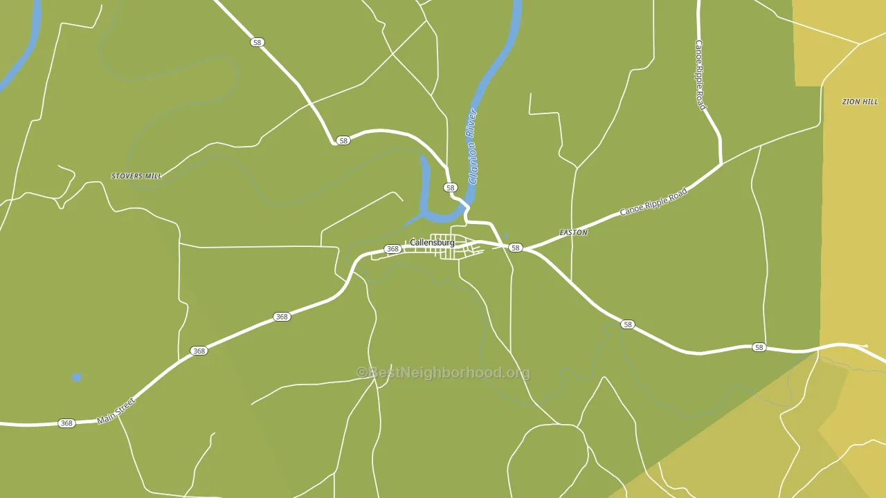 16213, PA block-group voter-turnout map