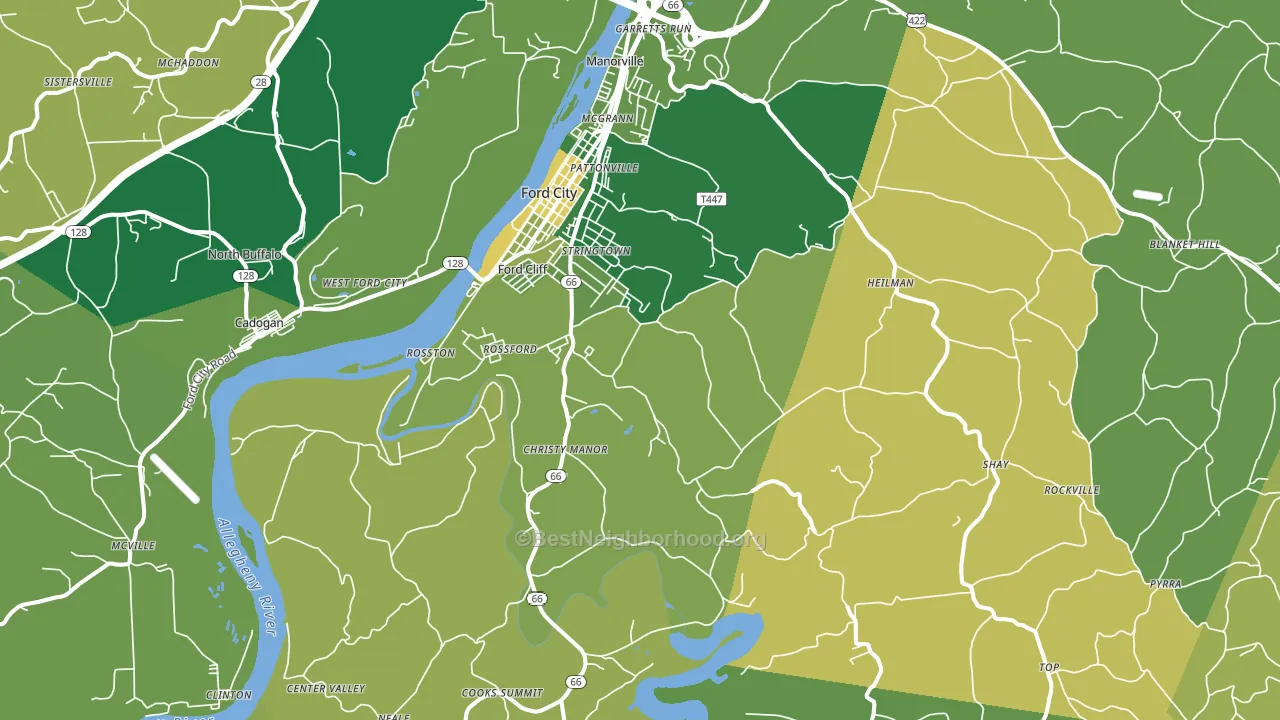 16226, PA block-group voter-turnout map