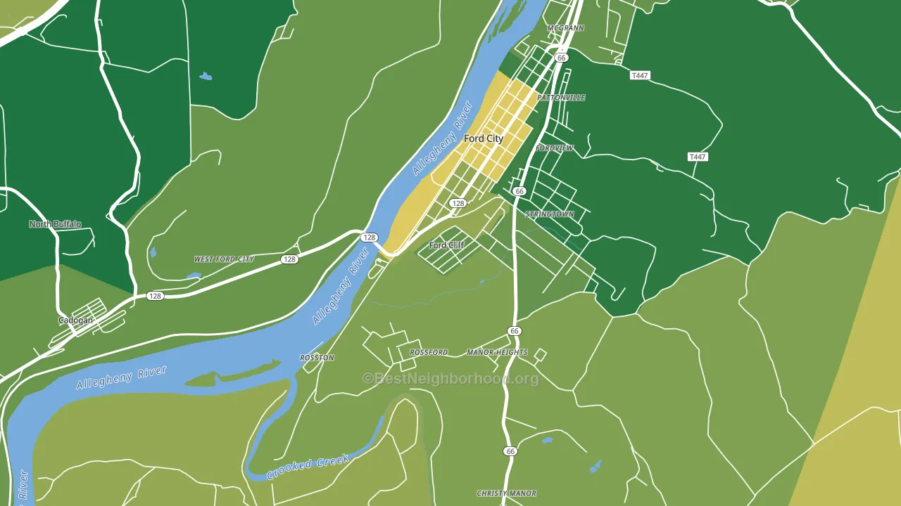 16228, PA block-group voter-turnout map
