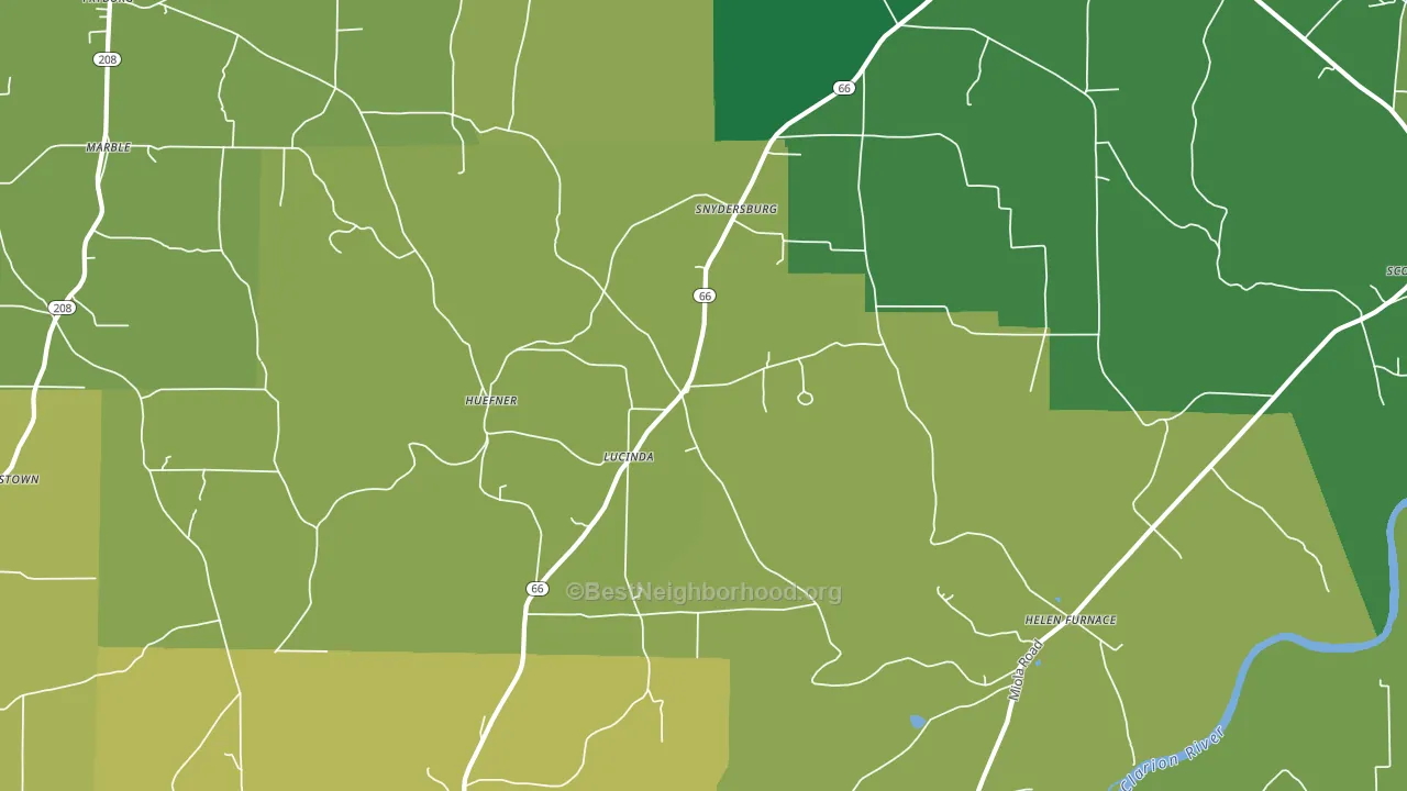 16235, PA block-group voter-turnout map
