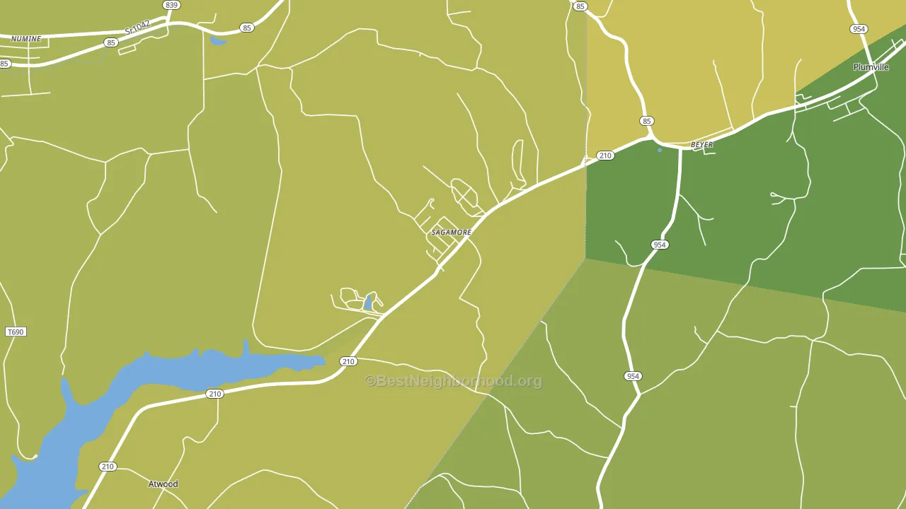 16250, PA block-group voter-turnout map