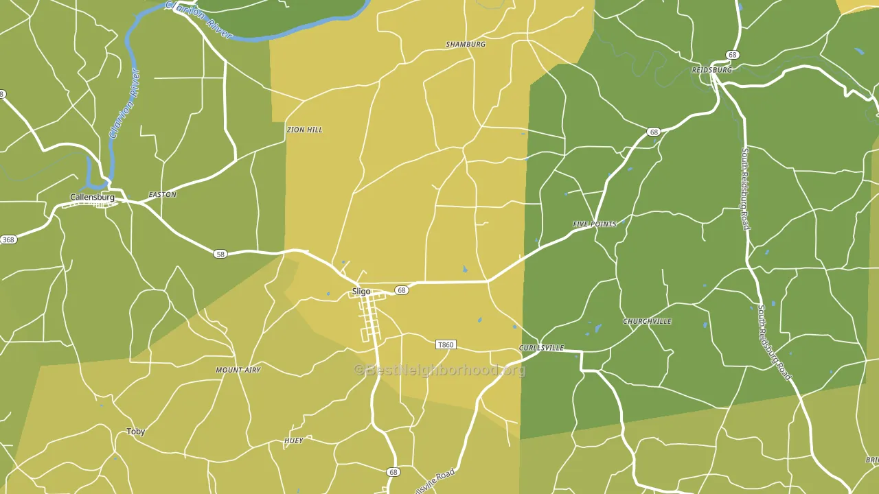 16255, PA block-group voter-turnout map