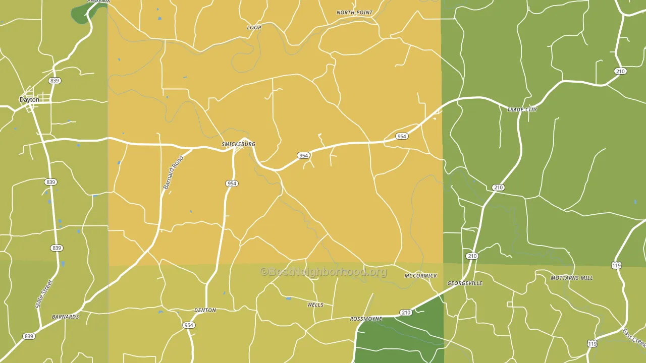 16256, PA block-group voter-turnout map