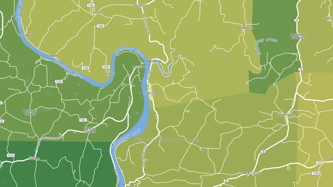 16259, PA block-group voter-turnout map