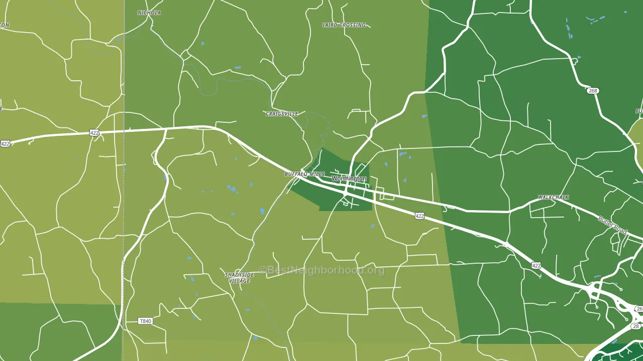 16262, PA block-group voter-turnout map