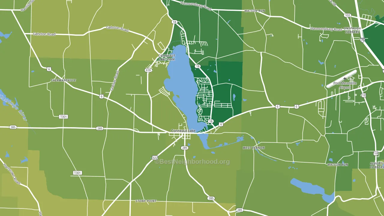 16316, PA block-group voter-turnout map