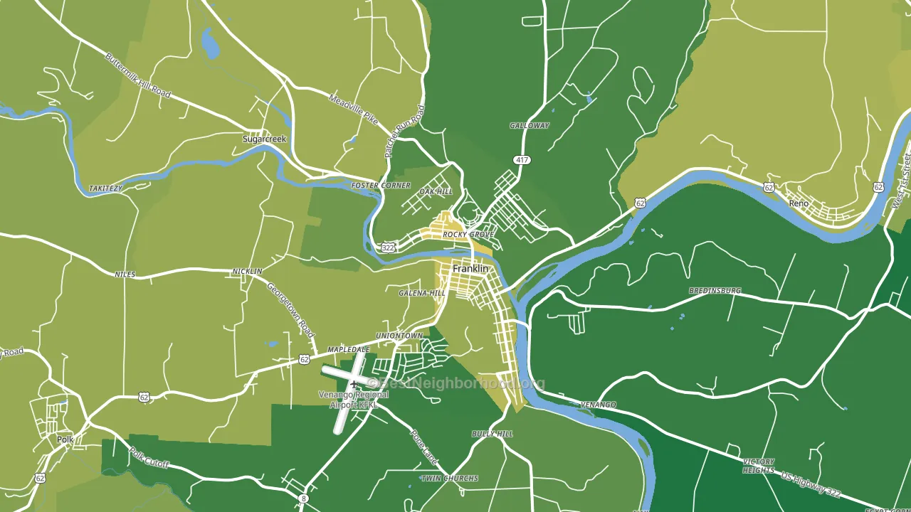 16323, PA block-group voter-turnout map