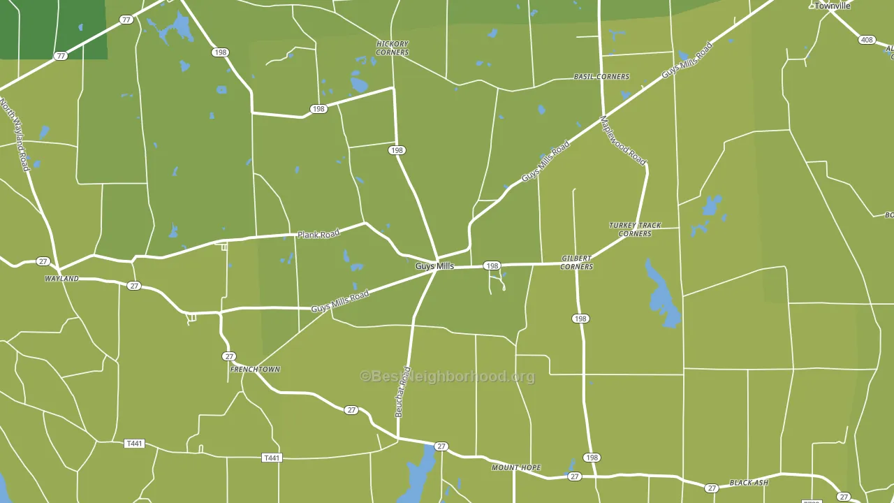 16327, PA block-group voter-turnout map
