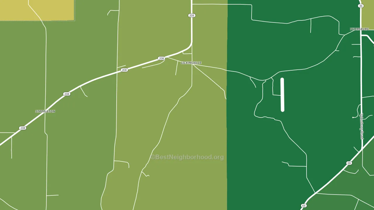 16332, PA block-group voter-turnout map