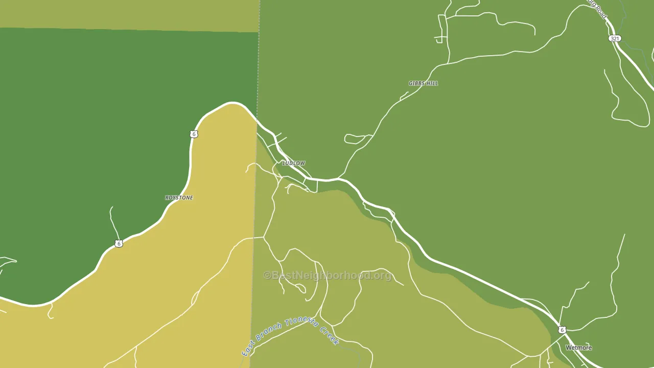 16333, PA block-group voter-turnout map