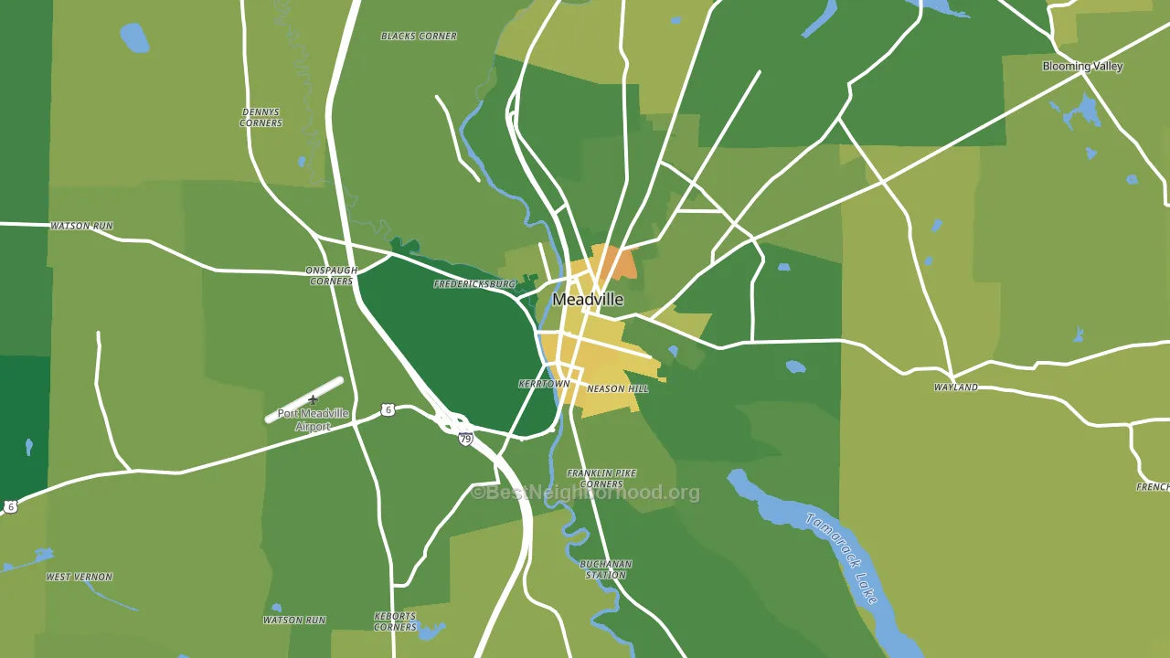 16335, PA block-group voter-turnout map