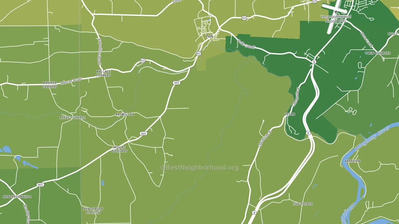 16342, PA block-group voter-turnout map