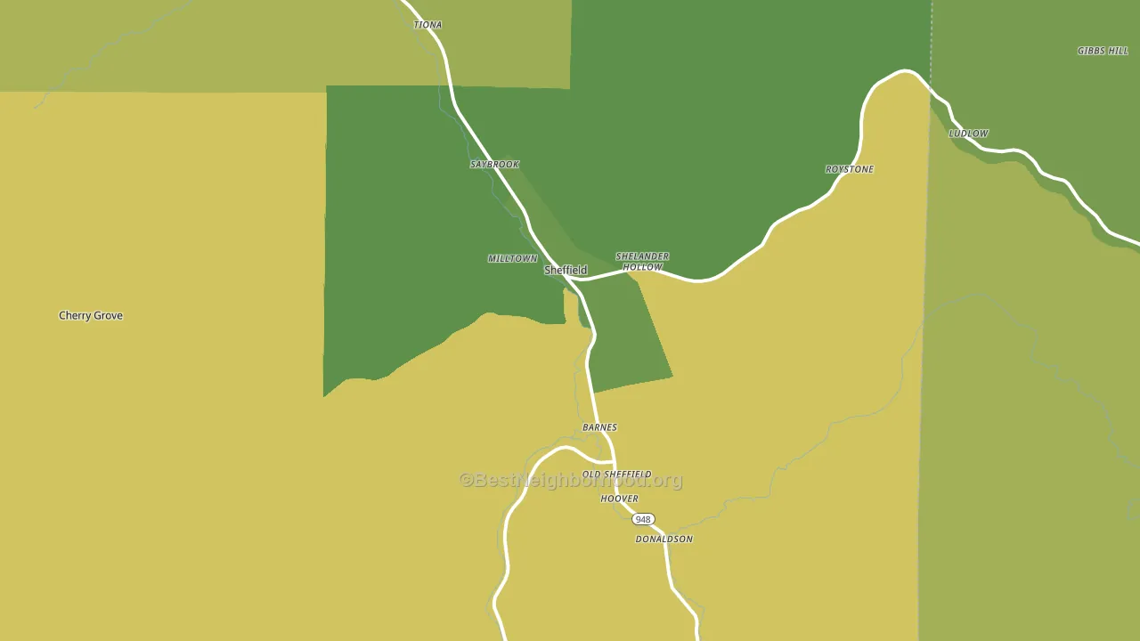 16347, PA block-group voter-turnout map