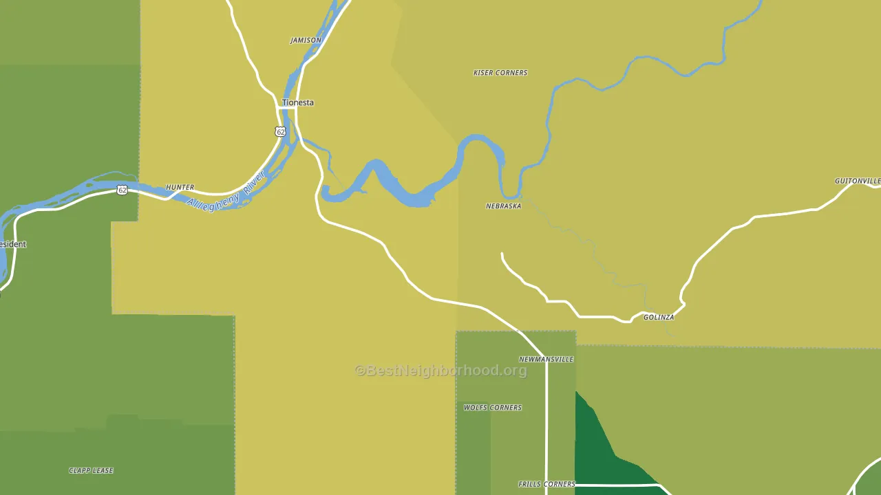 16353, PA block-group voter-turnout map