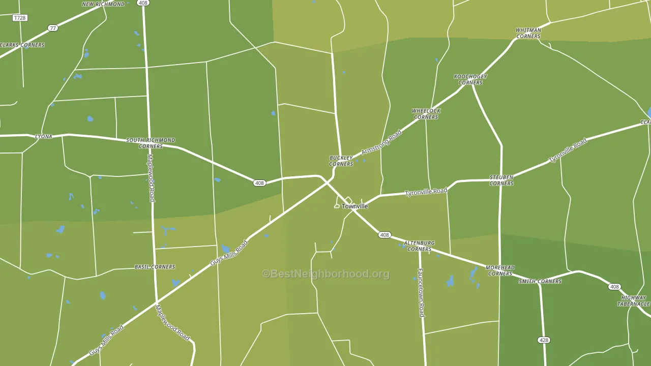 16360, PA block-group voter-turnout map