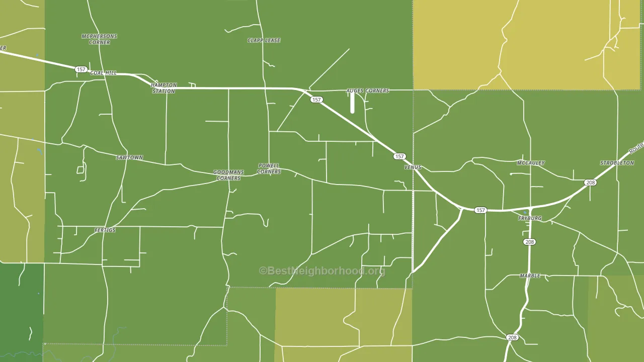16364, PA block-group voter-turnout map