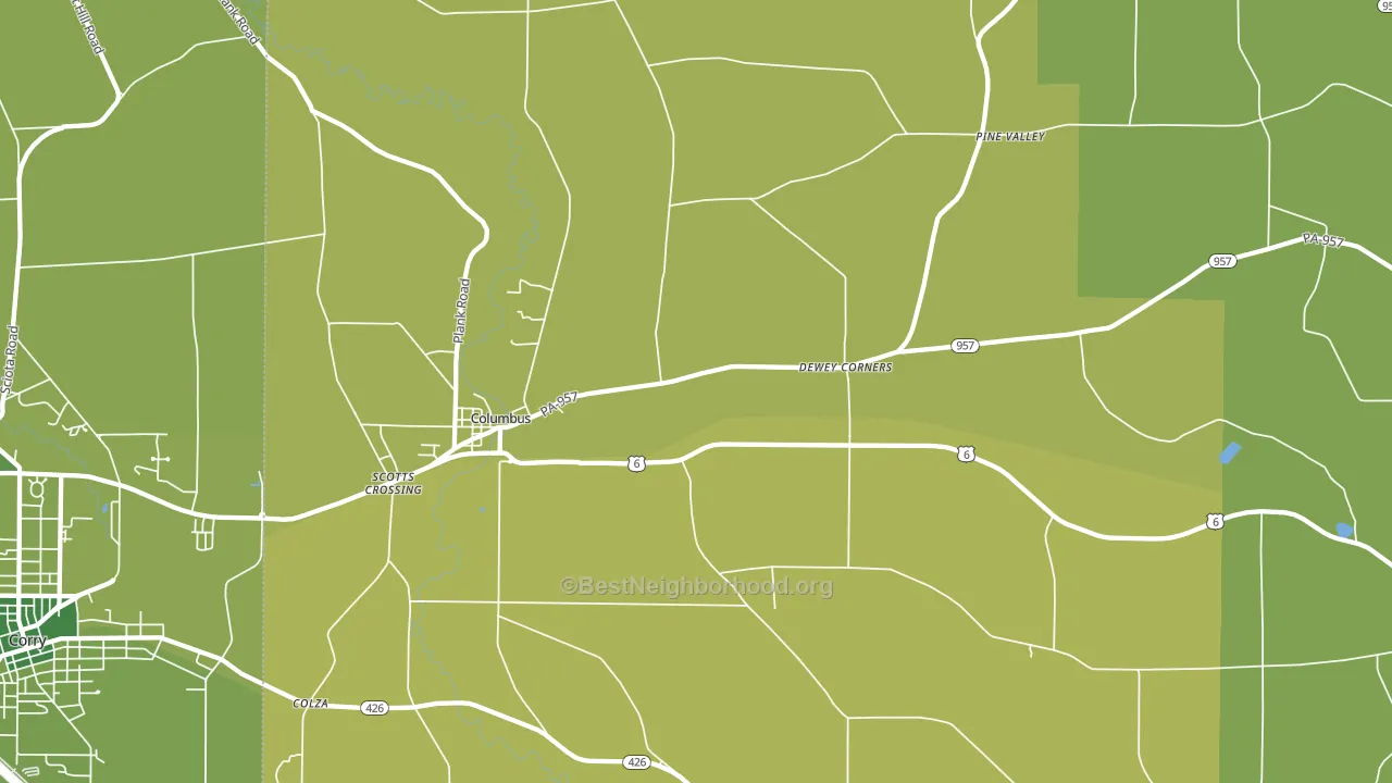 16405, PA block-group voter-turnout map