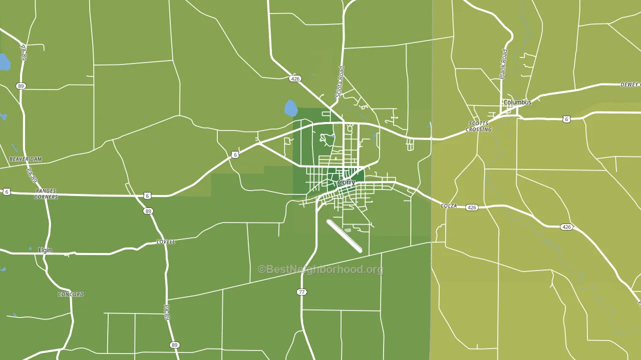 16407, PA block-group voter-turnout map