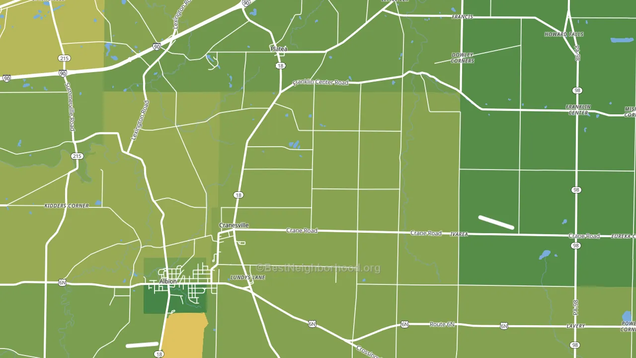 16410, PA block-group voter-turnout map