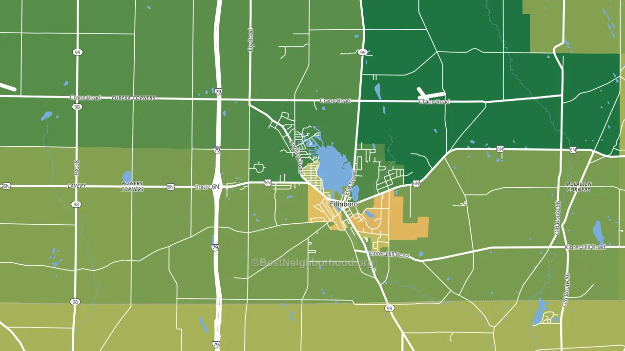 16412, PA block-group voter-turnout map