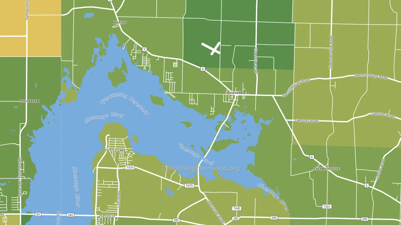 16424, PA block-group voter-turnout map