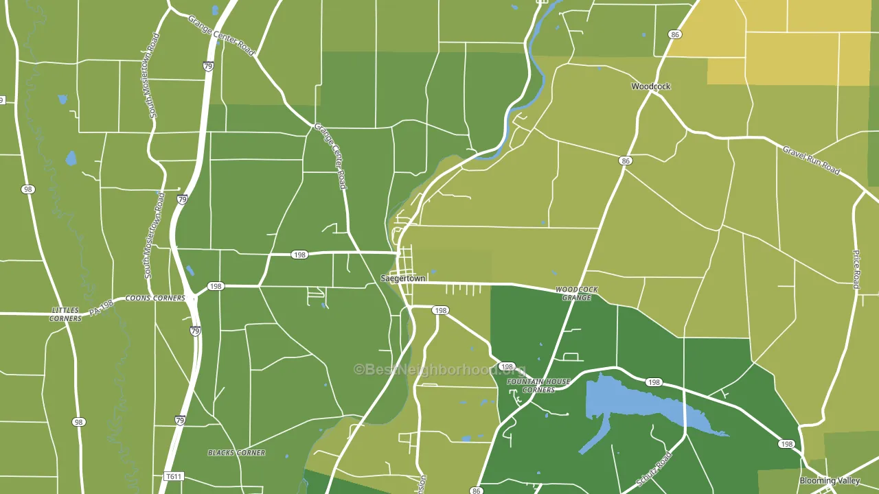 16433, PA block-group voter-turnout map