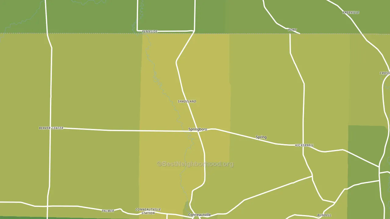 16435, PA block-group voter-turnout map