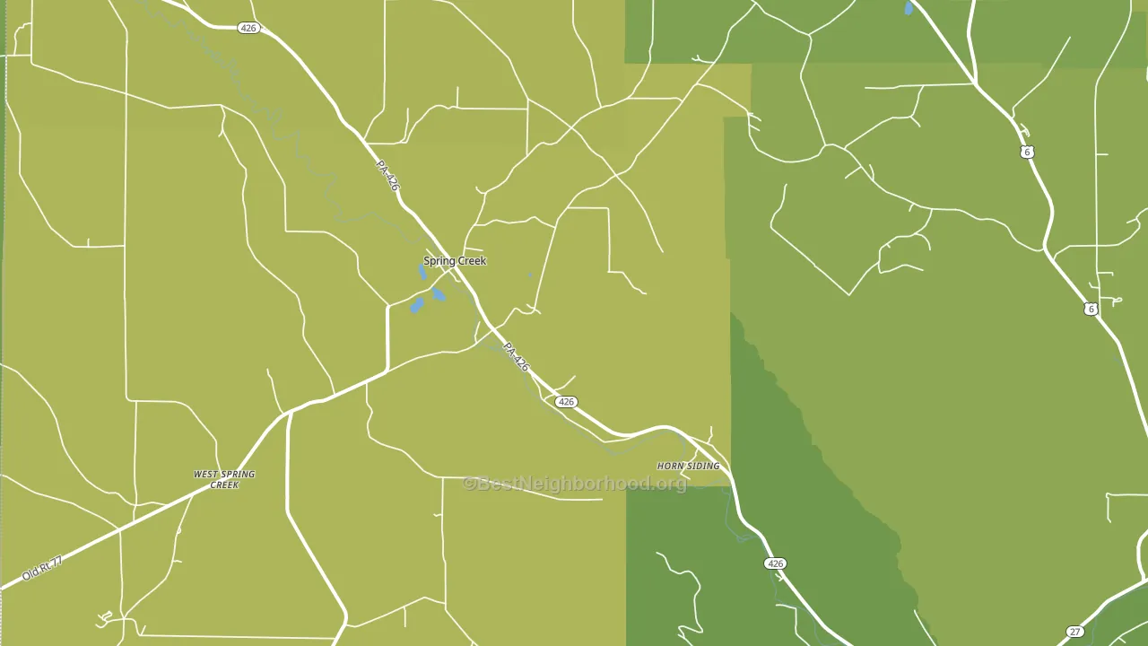 16436, PA block-group voter-turnout map