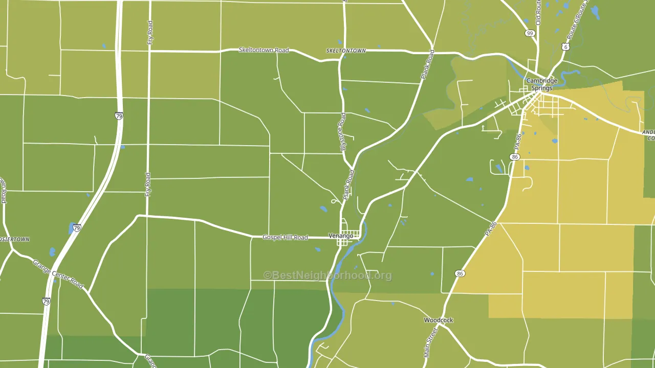 16440, PA block-group voter-turnout map