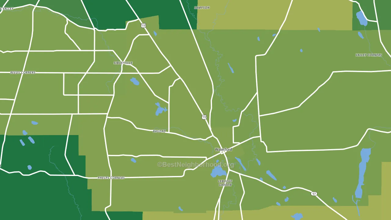 16441, PA block-group voter-turnout map