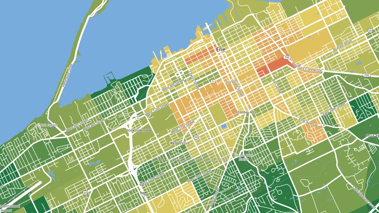16502, PA block-group voter-turnout map