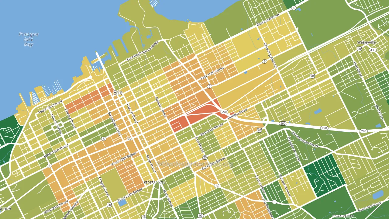 16503, PA block-group voter-turnout map
