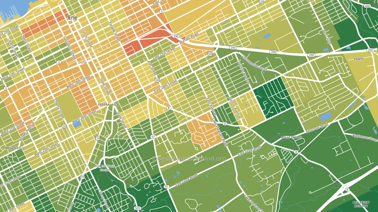 16504, PA block-group voter-turnout map