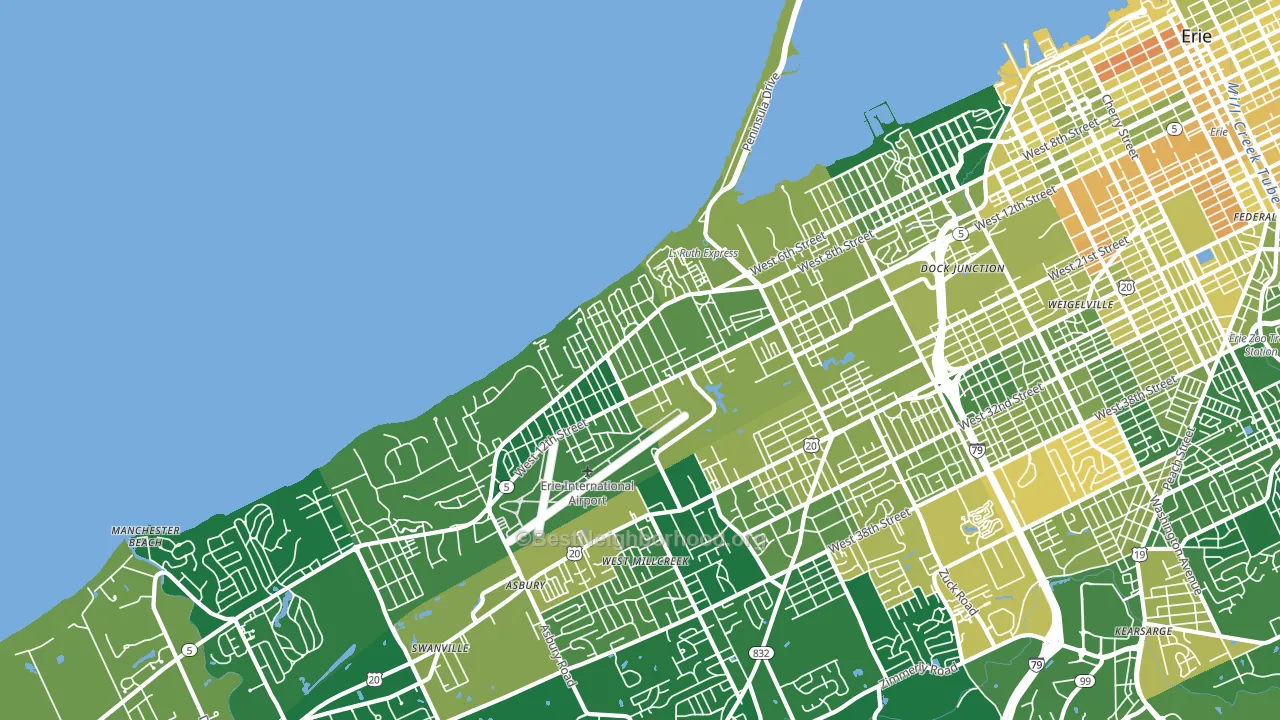 16505, PA block-group voter-turnout map