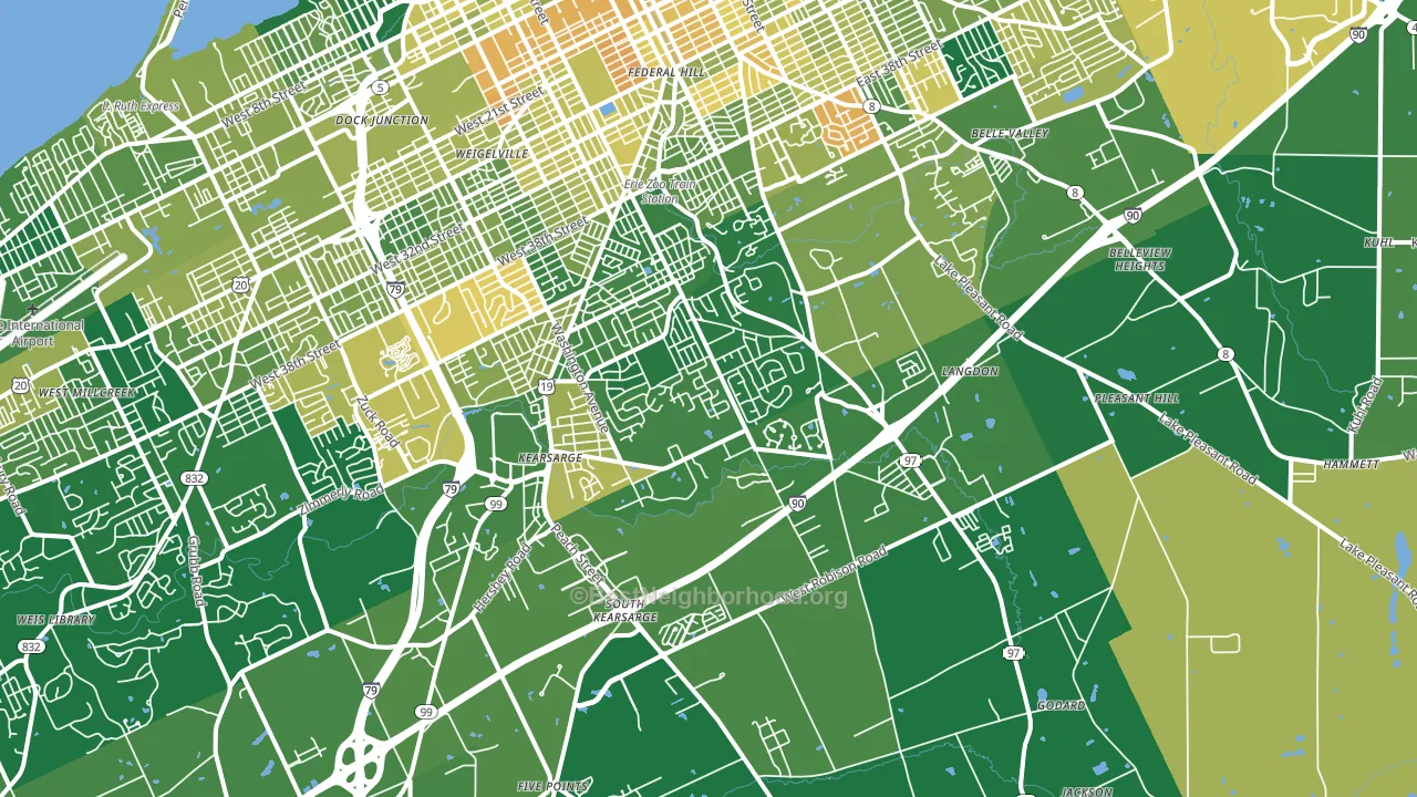 16509, PA block-group voter-turnout map