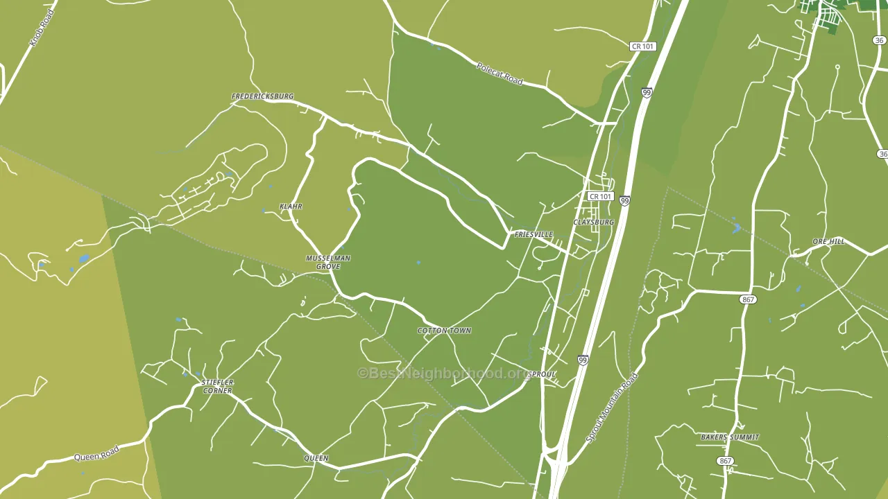 16625, PA block-group voter-turnout map