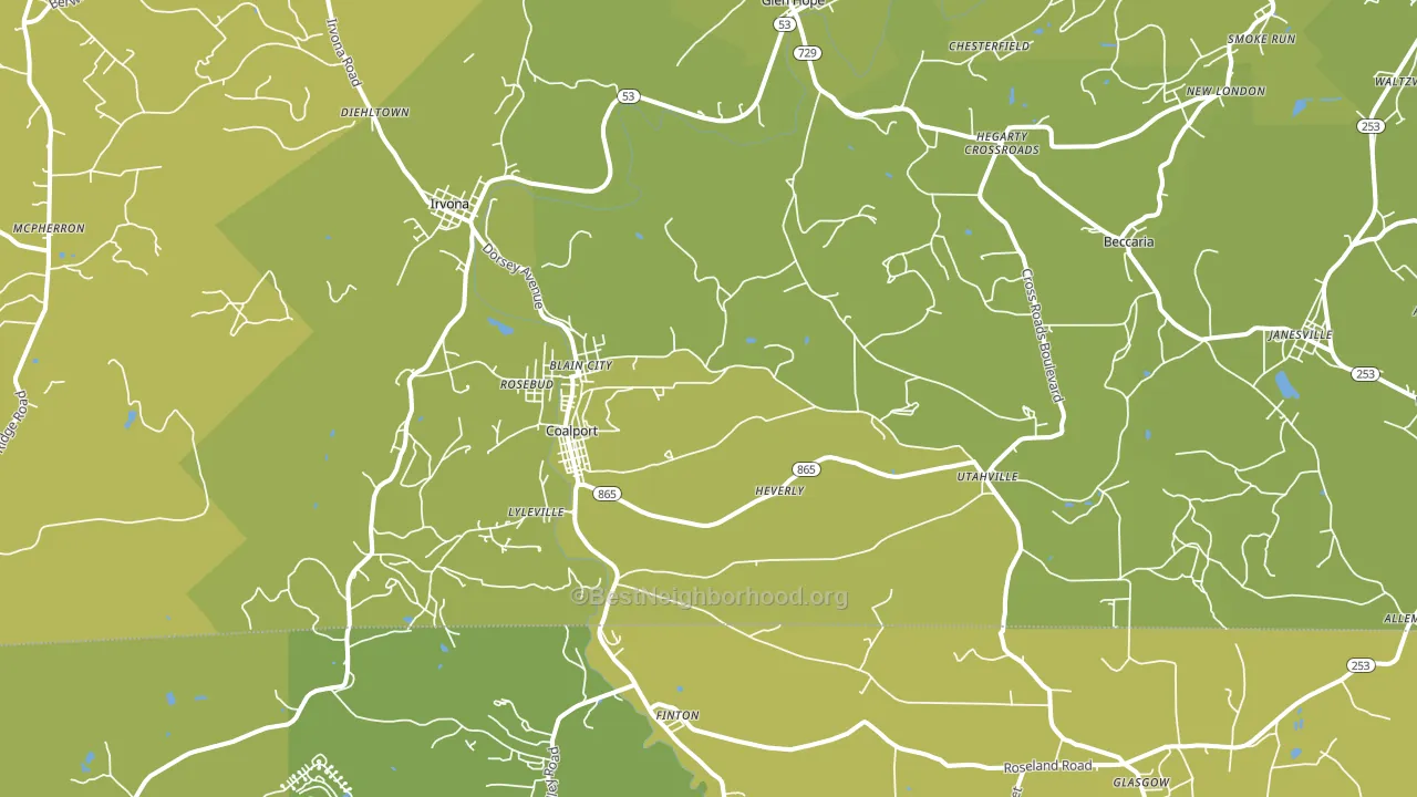 16627, PA block-group voter-turnout map