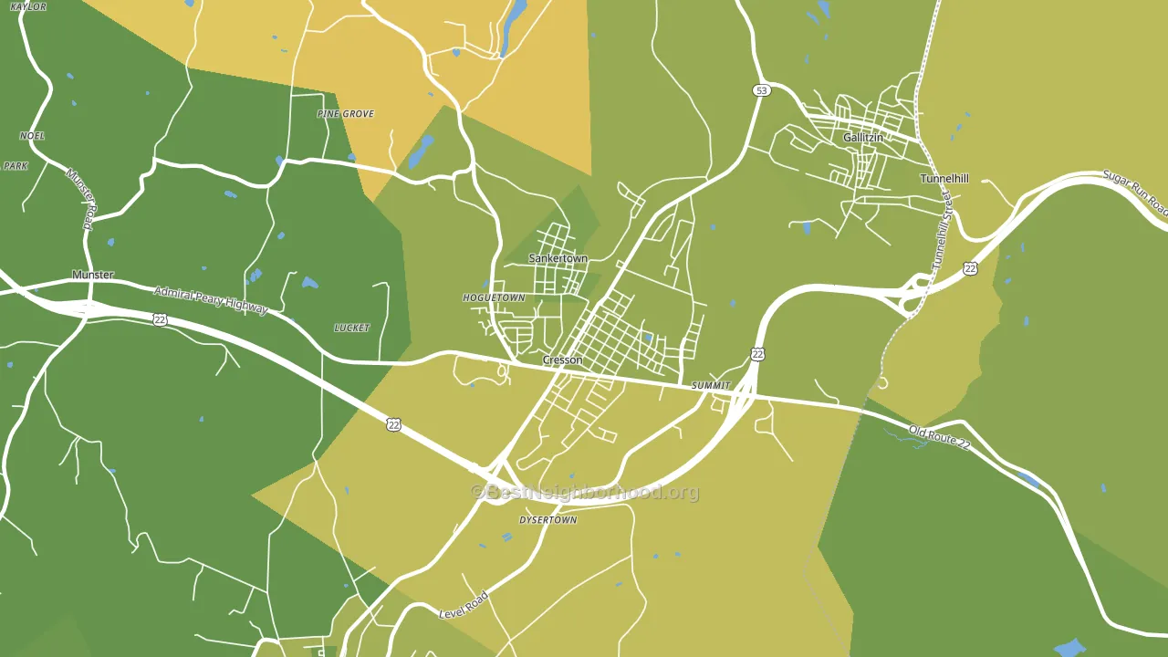 16630, PA block-group voter-turnout map