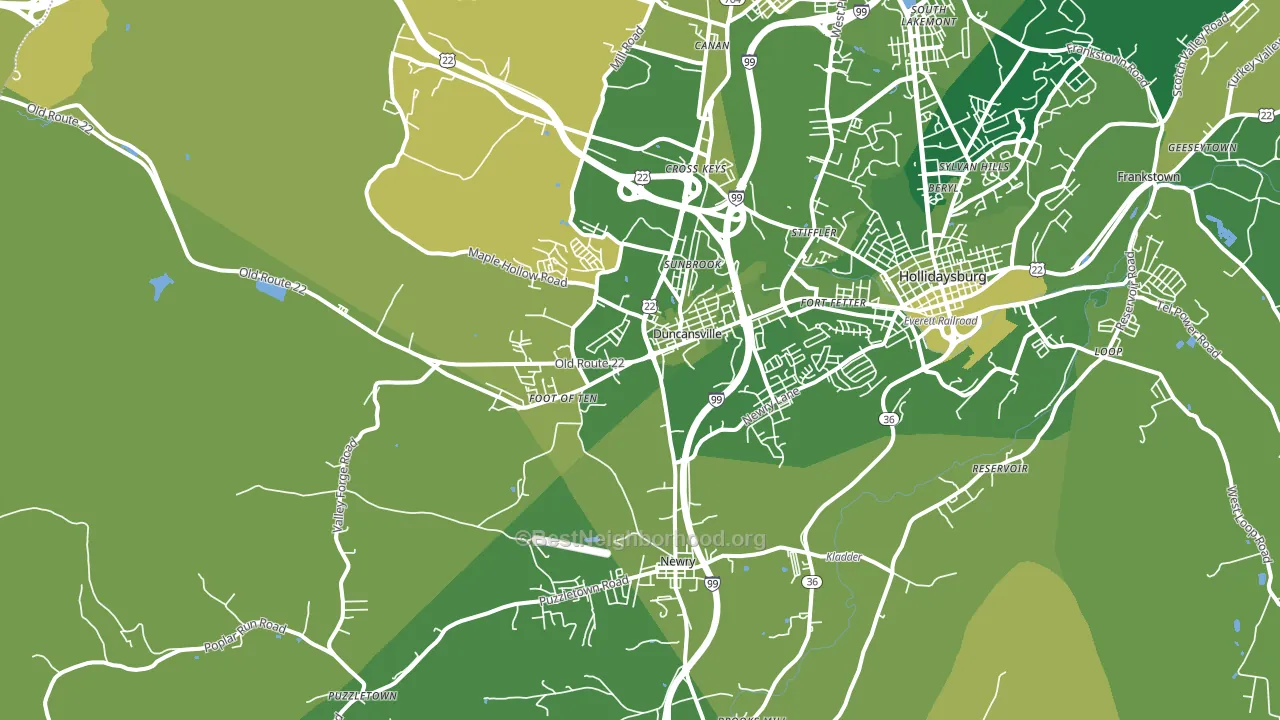16635, PA block-group voter-turnout map