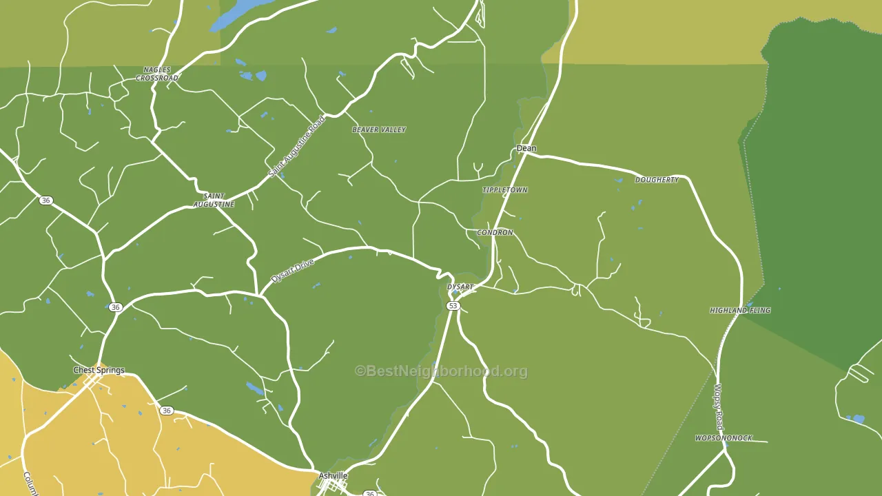 16636, PA block-group voter-turnout map
