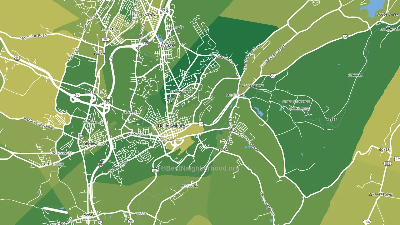 16648, PA block-group voter-turnout map