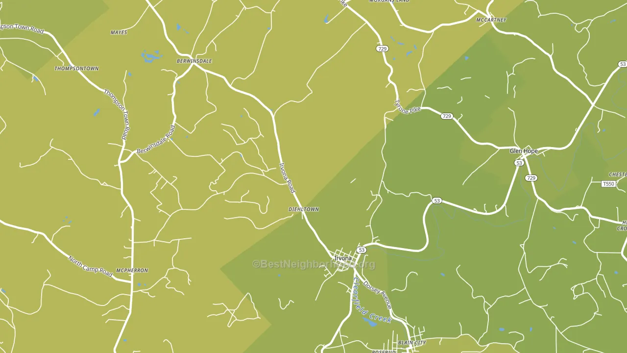 16656, PA block-group voter-turnout map