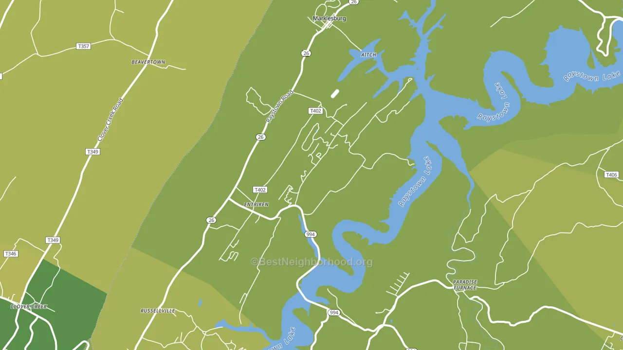 16657, PA block-group voter-turnout map