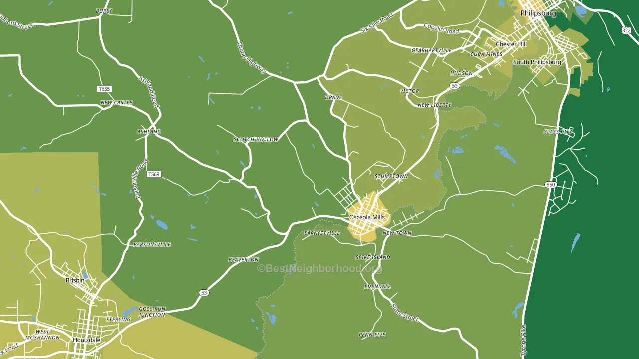 16666, PA block-group voter-turnout map
